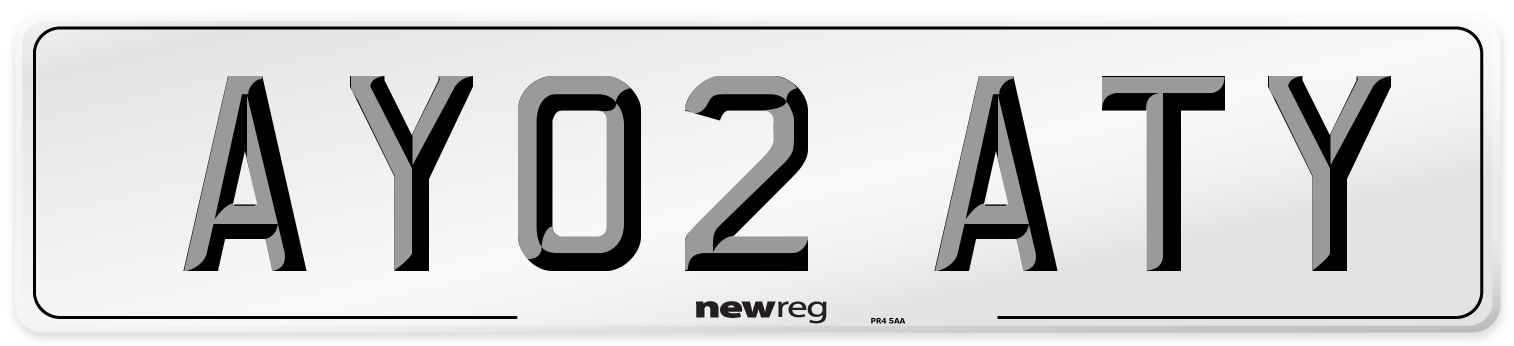 AY02 ATY Number Plate from New Reg